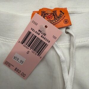 Vintage Brand New White Velour low waisted bottoms